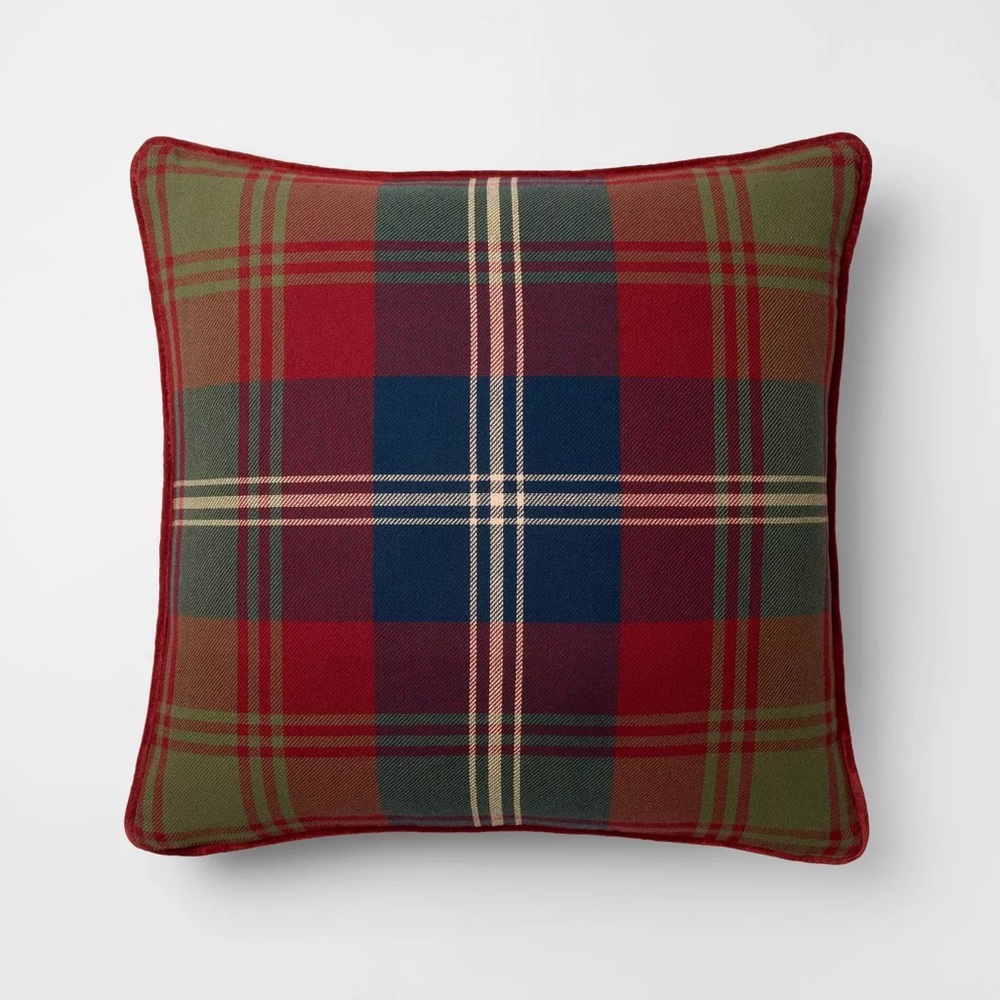 Tartan Holiday Plaid Pillow 24” - Threshold Studio McGee, Target Christmas 2025